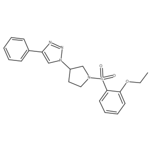 1-(1-((2-ethoxyphenyl)sulfonyl)pyrrolidin-3-yl)-4-phenyl-1H-1,2,3-triazole Structure