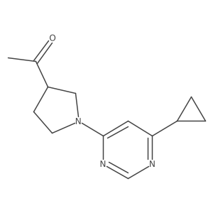 1-(1-(6-Cyclopropylpyrimidin-4-yl)pyrrolidin-3-yl)ethanone Structure