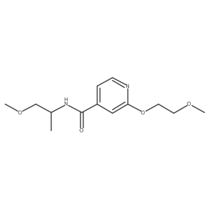 2-(2-methoxyethoxy)-N-(1-methoxypropan-2-yl)isonicotinamide Structure