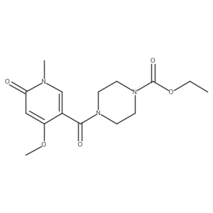 Ethyl 4-(4-methoxy-1-methyl-6-oxo-1,6-dihydropyridine-3-carbonyl)piperazine-1-carboxylate Structure