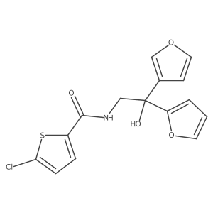 5-chloro-N-[2-(furan-2-yl)-2-(furan-3-yl)-2-hydroxyethyl]thiophene-2-carboxamide Structure
