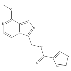 N-((8-methoxy-[1,2,4]triazolo[4,3-a]pyrazin-3-yl)methyl)thiophene-3-carboxamide Structure