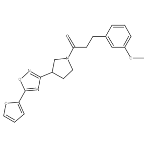 1-(3-(5-(Furan-2-yl)-1,2,4-oxadiazol-3-yl)pyrrolidin-1-yl)-3-(3-methoxyphenyl)propan-1-one Structure