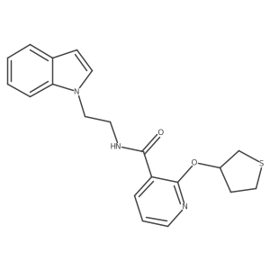 N-(2-(1H-indol-1-yl)ethyl)-2-((tetrahydrothiophen-3-yl)oxy)nicotinamide Structure