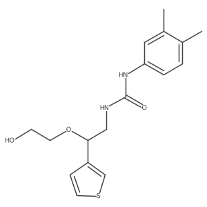 1-(3,4-Dimethylphenyl)-3-[2-(2-hydroxyethoxy)-2-(thiophen-3-yl)ethyl]urea结构式