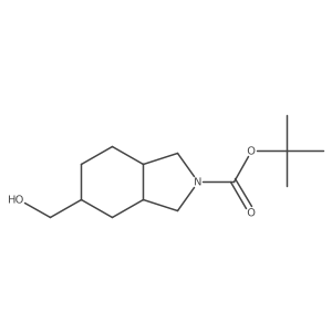 tert-Butyl5-(hydroxymethyl)octahydro-2H-isoindole-2-carboxylate结构式