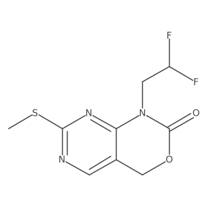 1-(2,2-Difluoroethyl)-7-(methylthio)-1,4-dihydro-2H-pyrimido[4,5-D][1,3]oxazin-2-one结构式