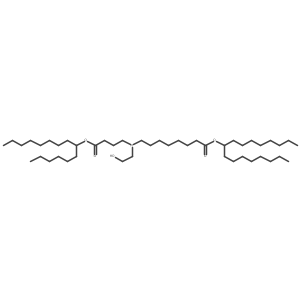Heptadecan-9-yl 8-((2-hydroxyethyl)(4-oxo-4-(pentadecan-7-yloxy)butyl)amino)octanoate结构式