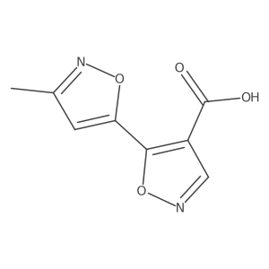 5-(3-Methyl-1,2-oxazol-5-yl)-1,2-oxazole-4-carboxylic acid结构式