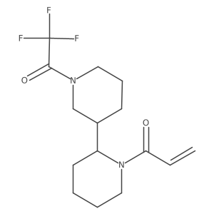 1-[2-[1-(2,2,2-Trifluoroacetyl)piperidin-3-yl]piperidin-1-yl]prop-2-en-1-one结构式