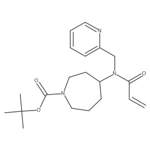 tert-butyl 4-{N-[(pyridin-2-yl)methyl]prop-2-enamido}azepane-1-carboxylate Structure