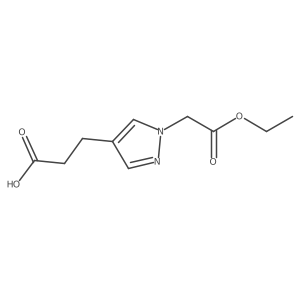 3-(1-(2-Ethoxy-2-oxoethyl)-1H-pyrazol-4-yl)propanoic acid Structure