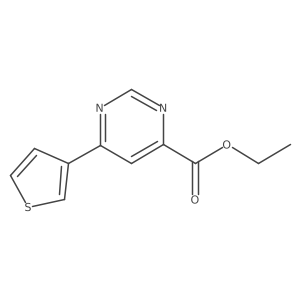 Ethyl 6-(thiophen-3-yl)pyrimidine-4-carboxylate Structure