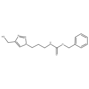 benzyl (3-(4-(hydroxymethyl)-1H-1,2,3-triazol-1-yl)propyl)carbamate结构式