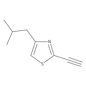 2-Ethynyl-4-(2-methylpropyl)thiazole Structure