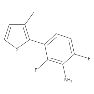 2,6-Difluoro-3-(3-methylthiophen-2-yl)aniline结构式