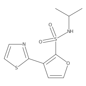 N-(propan-2-yl)-3-(1,3-thiazol-2-yl)furan-2-sulfonamide结构式