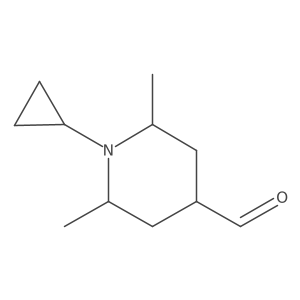 1-Cyclopropyl-2,6-dimethylpiperidine-4-carbaldehyde Structure