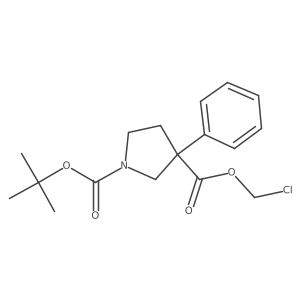 1-Tert-butyl 3-chloromethyl 3-phenylpyrrolidine-1,3-dicarboxylate Structure