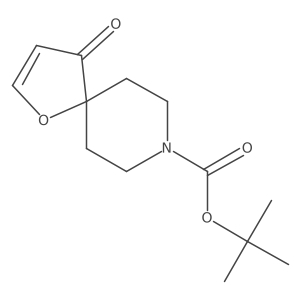 Tert-butyl 4-oxo-1-oxa-8-azaspiro[4.5]dec-2-ene-8-carboxylate结构式