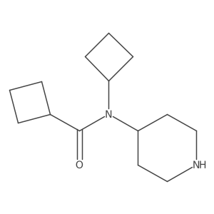 N-cyclobutyl-N-(piperidin-4-yl)cyclobutanecarboxamide结构式