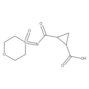 2-[(4-Oxo-1,4lambda6-oxathian-4-ylidene)carbamoyl]cyclopropane-1-carboxylic acid结构式