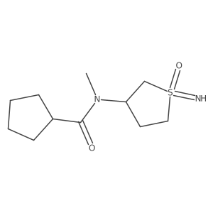 N-(1-imino-1-oxo-1lambda6-thiolan-3-yl)-N-methylcyclopentanecarboxamide Structure