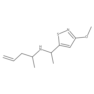 [1-(3-Methoxy-1,2-thiazol-5-yl)ethyl](pent-4-en-2-yl)amine结构式