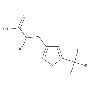 2-Hydroxy-3-[5-(trifluoromethyl)thiophen-3-yl]propanoic acid Structure