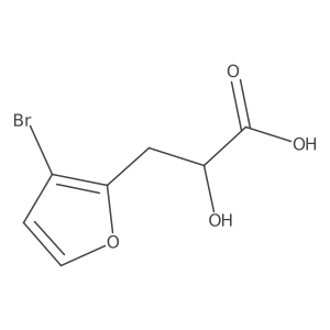 3-(3-Bromofuran-2-yl)-2-hydroxypropanoic acid Structure