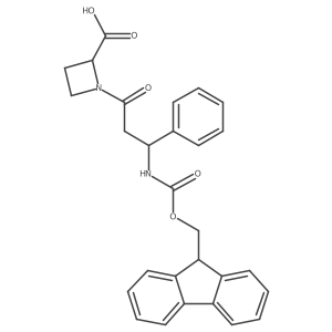 1-[3-({[(9H-fluoren-9-yl)methoxy]carbonyl}amino)-3-phenylpropanoyl]azetidine-2-carboxylic acid Structure
