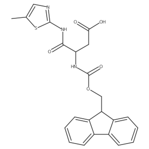 3-({[(9H-fluoren-9-yl)methoxy]carbonyl}amino)-3-[(5-methyl-1,3-thiazol-2-yl)carbamoyl]propanoic acid结构式