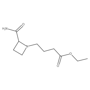 Ethyl 4-(2-carbamoylazetidin-1-yl)butanoate Structure