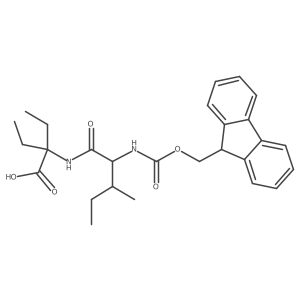 2-ethyl-2-[2-({[(9H-fluoren-9-yl)methoxy]carbonyl}amino)-3-methylpentanamido]butanoic acid Structure