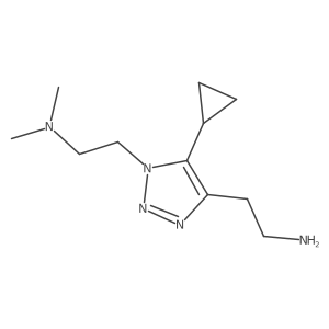 2-{5-cyclopropyl-1-[2-(dimethylamino)ethyl]-1H-1,2,3-triazol-4-yl}ethan-1-amine结构式
