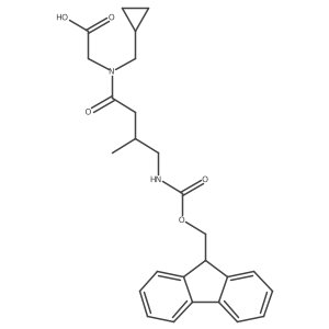 2-[N-(cyclopropylmethyl)-4-({[(9H-fluoren-9-yl)methoxy]carbonyl}amino)-3-methylbutanamido]acetic acid Structure