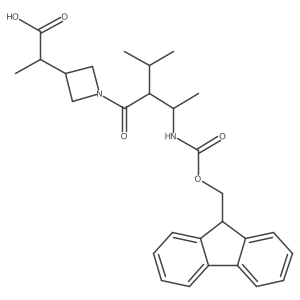 2-{1-[3-({[(9H-fluoren-9-yl)methoxy]carbonyl}amino)-2-(propan-2-yl)butanoyl]azetidin-3-yl}propanoic acid Structure