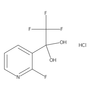 2,2,2-Trifluoro-1-(2-fluoropyridin-3-yl)ethane-1,1-diol hydrochloride Structure