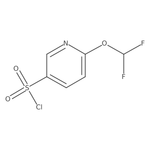 6-(Difluoromethoxy)pyridine-3-sulfonyl chloride结构式