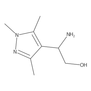 (2R)-2-amino-2-(trimethyl-1H-pyrazol-4-yl)ethan-1-ol Structure