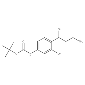 tert-butyl N-{4-[(1S)-3-amino-1-hydroxypropyl]-3-hydroxyphenyl}carbamate结构式
