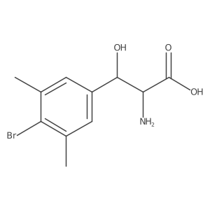2-Amino-3-(4-bromo-3,5-dimethylphenyl)-3-hydroxypropanoic acid结构式