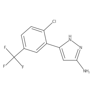 5-[2-chloro-5-(trifluoromethyl)phenyl]-1H-pyrazol-3-amine Structure