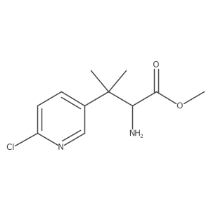 Methyl 2-amino-3-(6-chloropyridin-3-yl)-3-methylbutanoate结构式