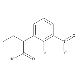 2-(2-Bromo-3-nitrophenyl)butanoic acid Structure