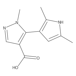 5-(2,5-dimethyl-1H-pyrrol-3-yl)-1-methyl-1H-pyrazole-4-carboxylic acid Structure