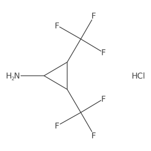 2,3-Bis(trifluoromethyl)cyclopropan-1-amine hydrochloride Structure