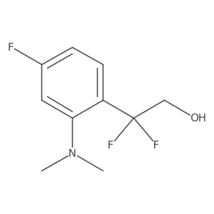 2-[2-(Dimethylamino)-4-fluorophenyl]-2,2-difluoroethan-1-ol结构式