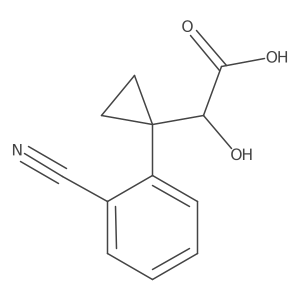 2-[1-(2-Cyanophenyl)cyclopropyl]-2-hydroxyacetic acid Structure