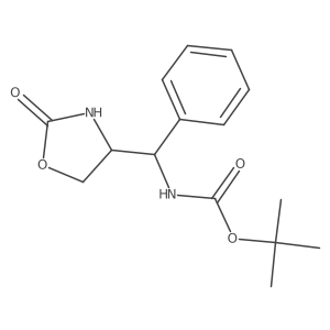 tert-butyl N-[(2-oxo-1,3-oxazolidin-4-yl)(phenyl)methyl]carbamate Structure
